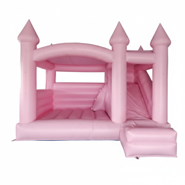 Pastel Springkasteel met Glijbaan 